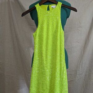 Topshop Neon Sequin Mini Dress
